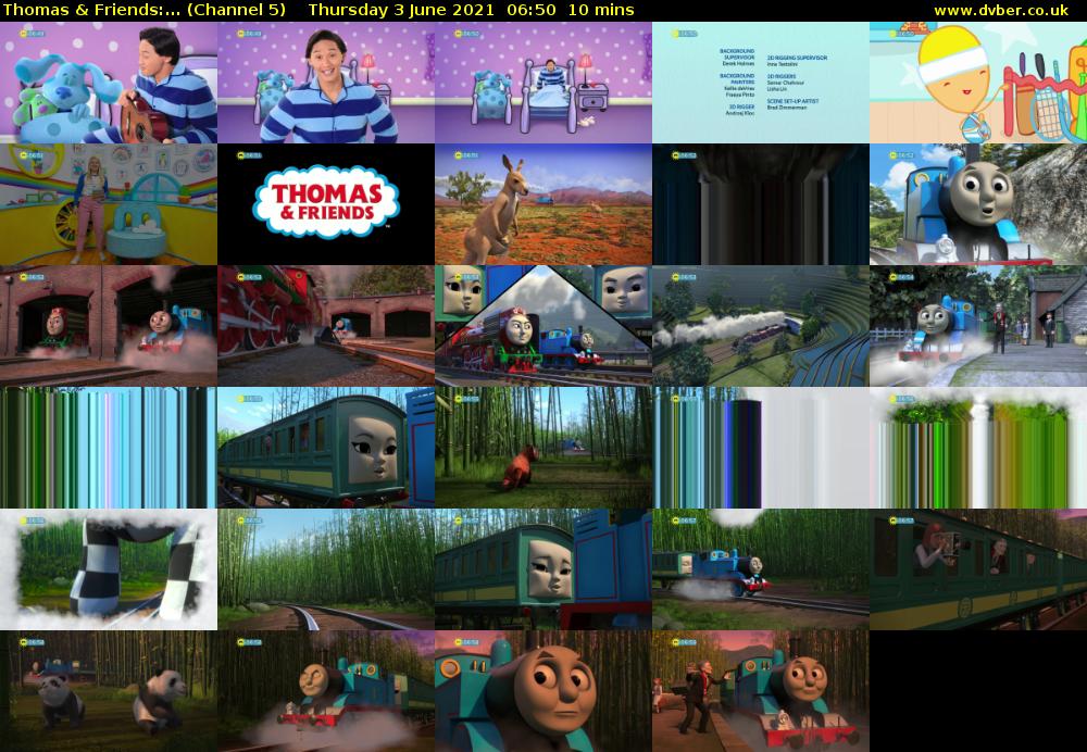 Thomas & Friends:... (Channel 5) Thursday 3 June 2021 06:50 - 07:00