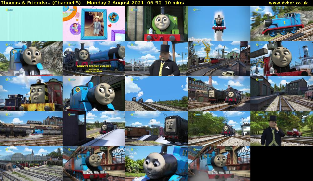 Thomas & Friends:.. (Channel 5) Monday 2 August 2021 06:50 - 07:00