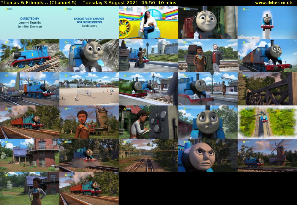 Thomas & Friends:.. (Channel 5) Tuesday 3 August 2021 06:50 - 07:00