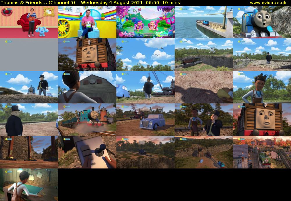 Thomas & Friends:.. (Channel 5) Wednesday 4 August 2021 06:50 - 07:00