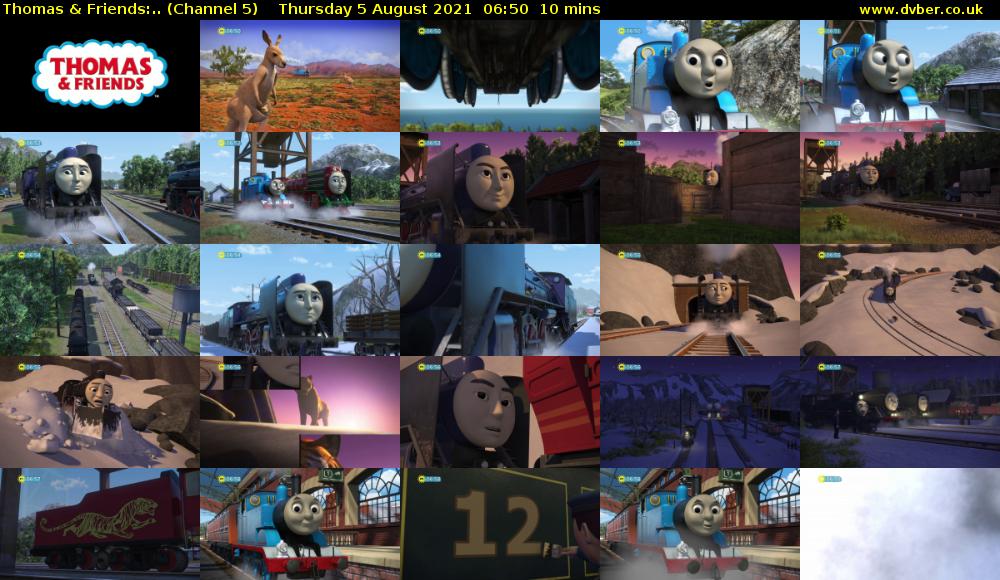 Thomas & Friends:.. (Channel 5) Thursday 5 August 2021 06:50 - 07:00