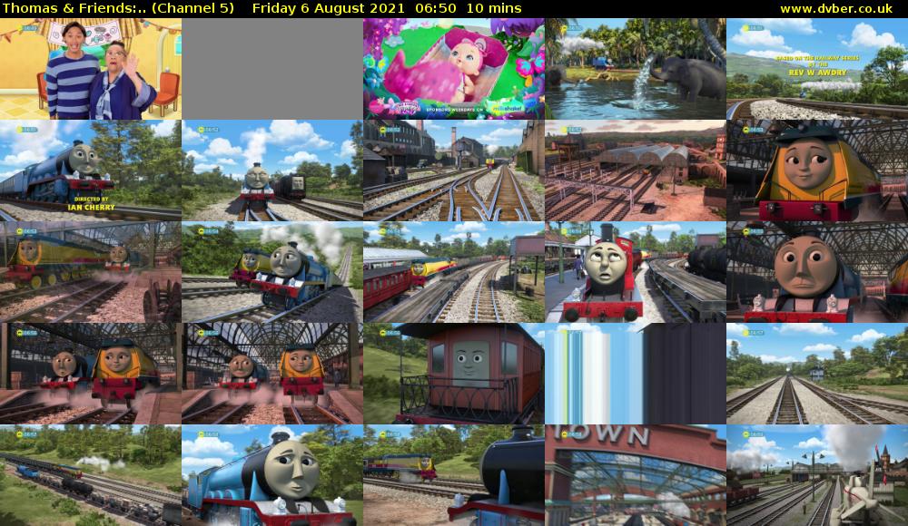 Thomas & Friends:.. (Channel 5) Friday 6 August 2021 06:50 - 07:00