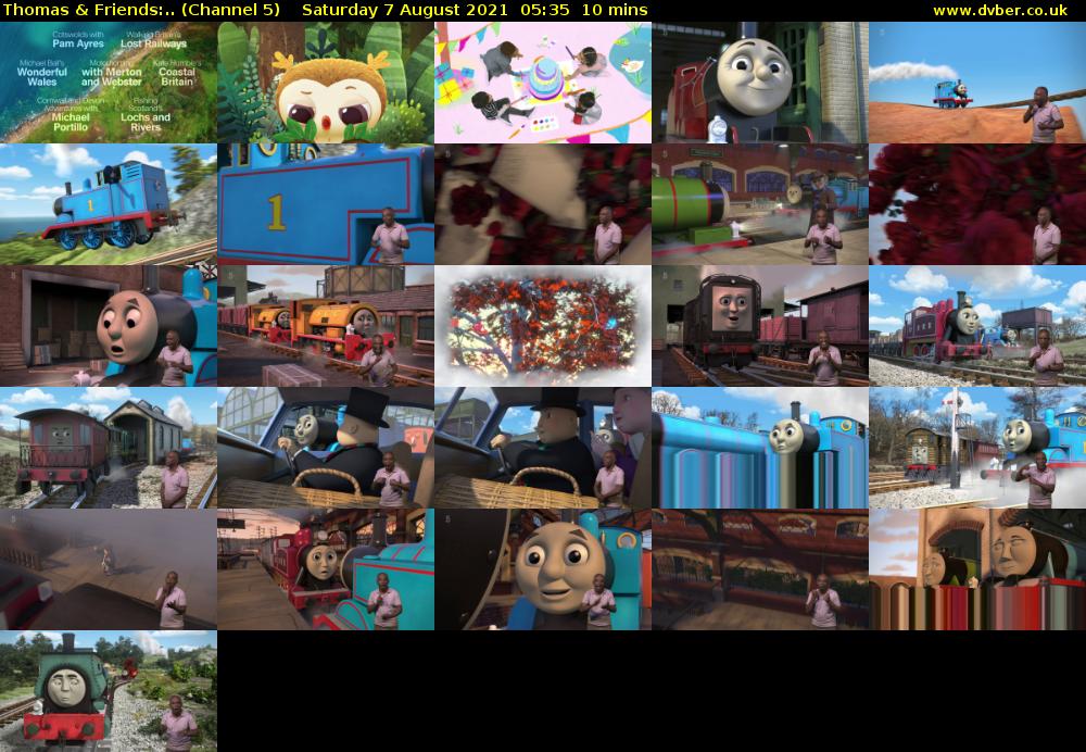 Thomas & Friends:.. (Channel 5) Saturday 7 August 2021 05:35 - 05:45