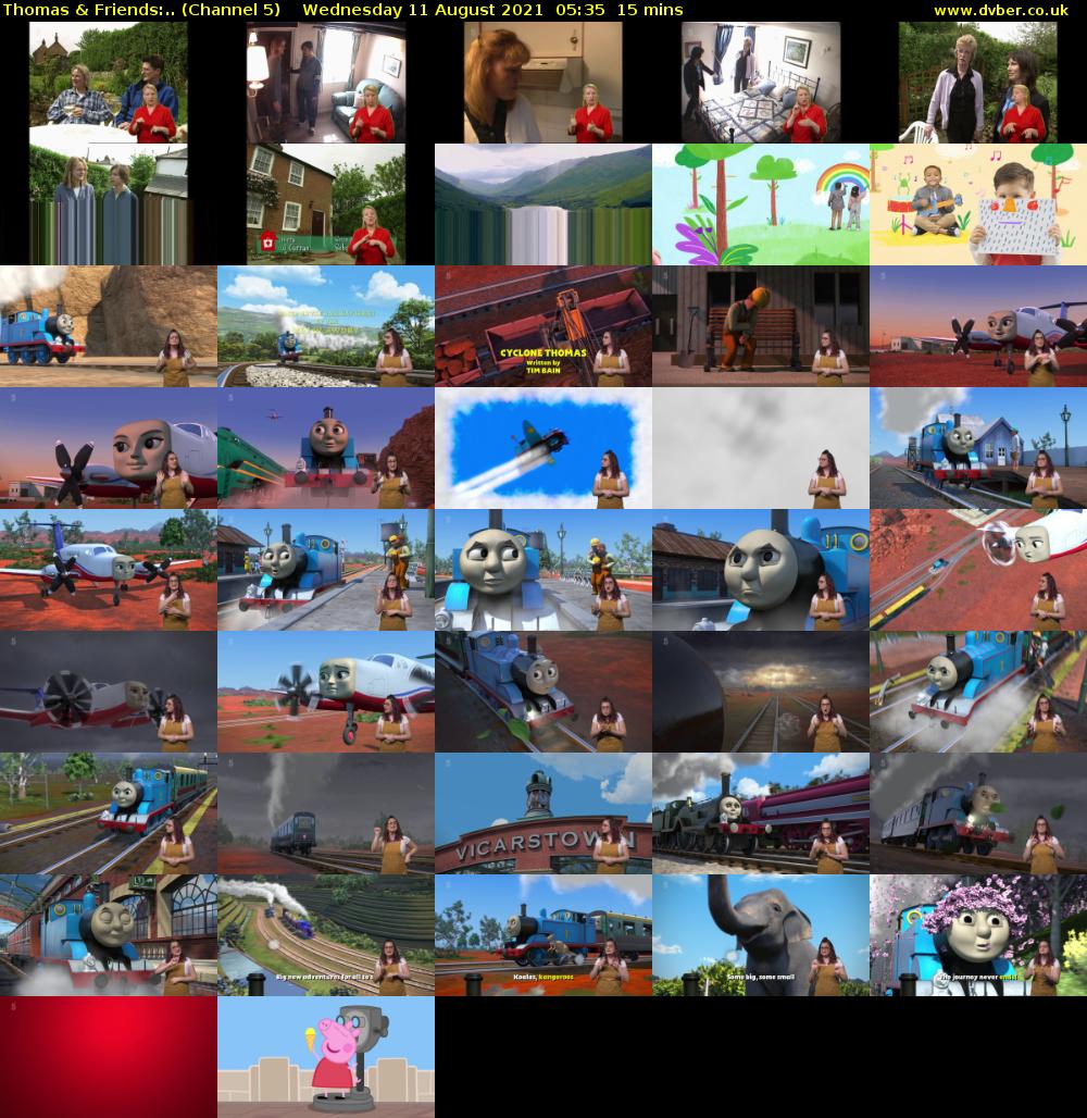 Thomas & Friends:.. (Channel 5) Wednesday 11 August 2021 05:35 - 05:50