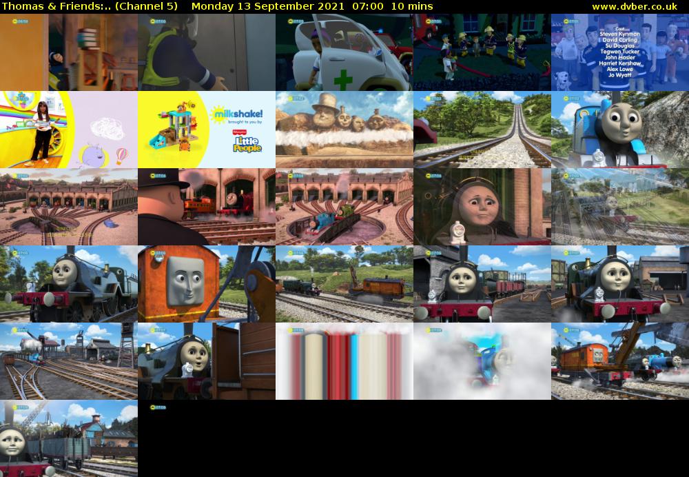 Thomas & Friends:.. (Channel 5) Monday 13 September 2021 07:00 - 07:10