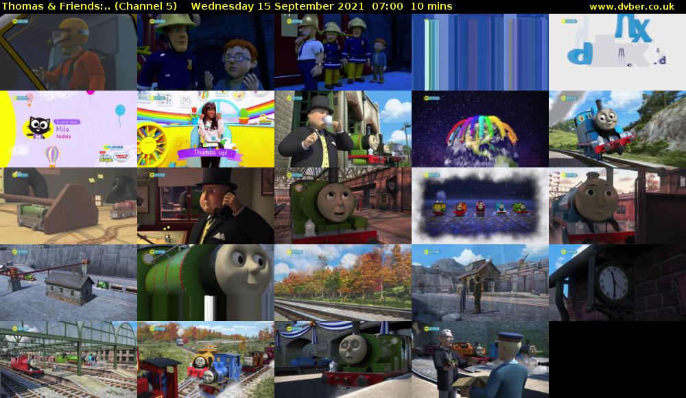 Thomas & Friends:.. (Channel 5) Wednesday 15 September 2021 07:00 - 07:10