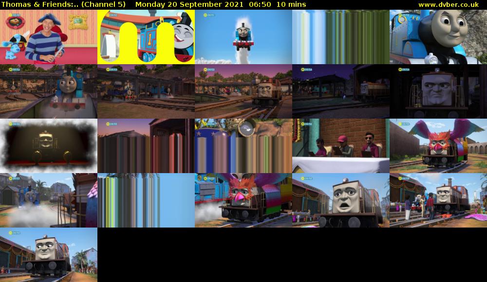 Thomas & Friends:.. (Channel 5) Monday 20 September 2021 06:50 - 07:00