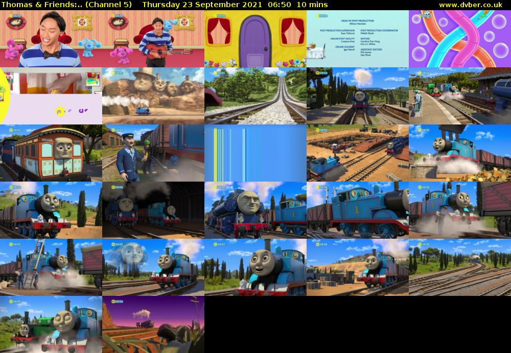 Thomas & Friends:.. (Channel 5) Thursday 23 September 2021 06:50 - 07:00