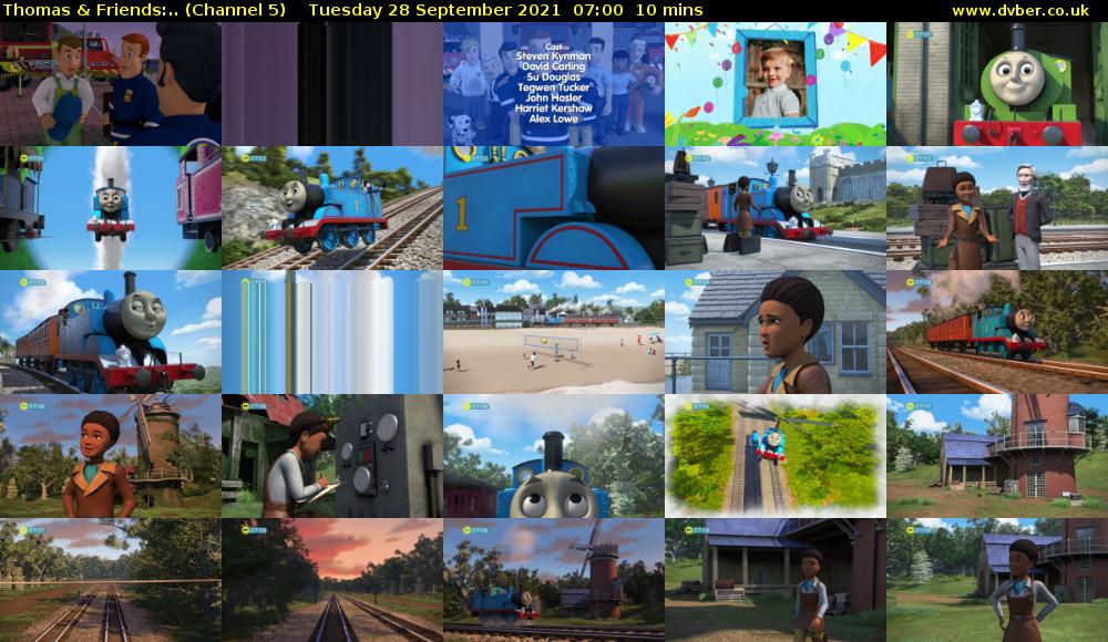 Thomas & Friends:.. (Channel 5) Tuesday 28 September 2021 07:00 - 07:10