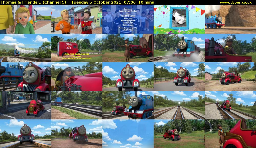 Thomas & Friends:.. (Channel 5) Tuesday 5 October 2021 07:00 - 07:10