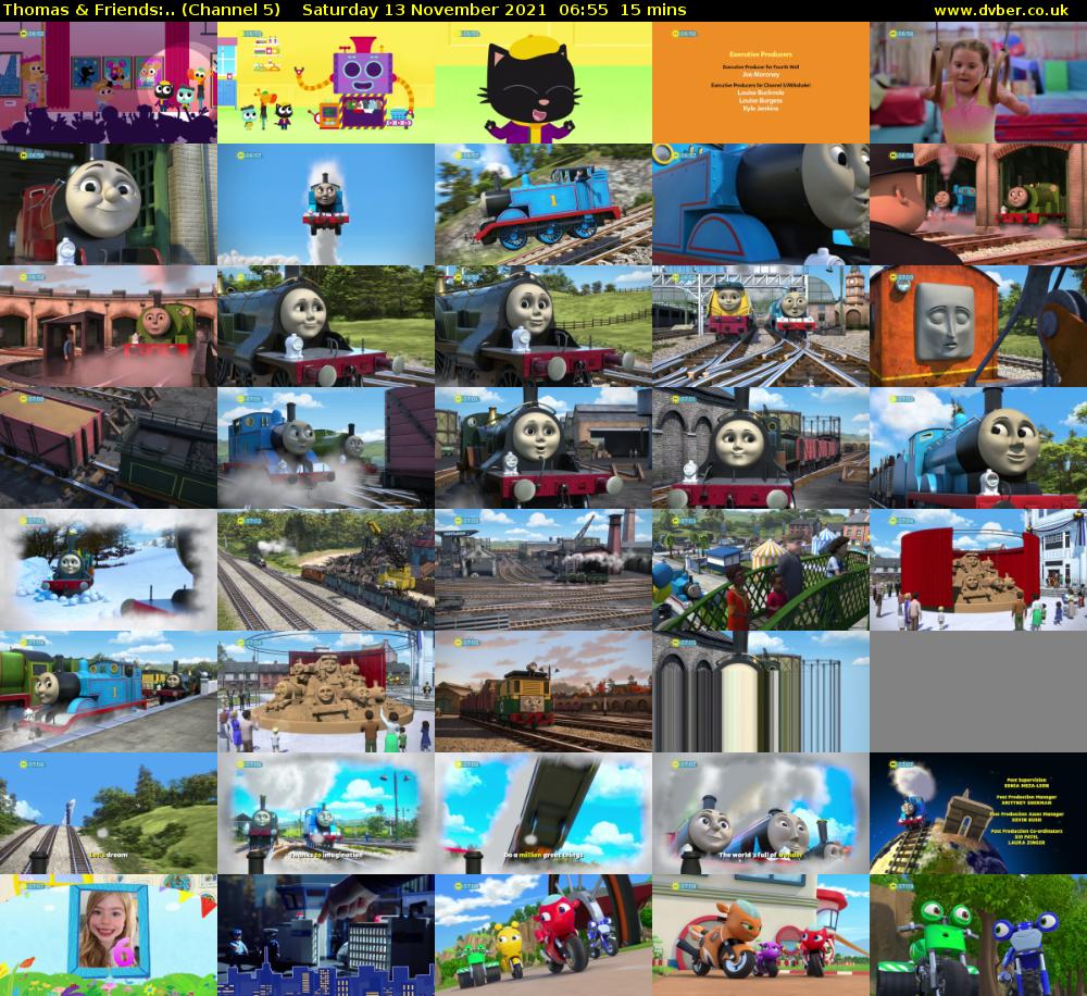 Thomas & Friends:.. (Channel 5) Saturday 13 November 2021 06:55 - 07:10