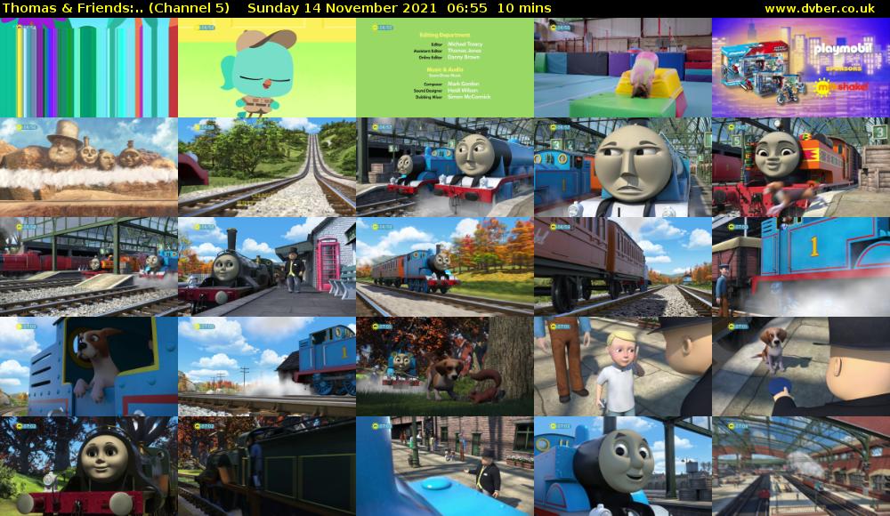 Thomas & Friends:.. (Channel 5) Sunday 14 November 2021 06:55 - 07:05