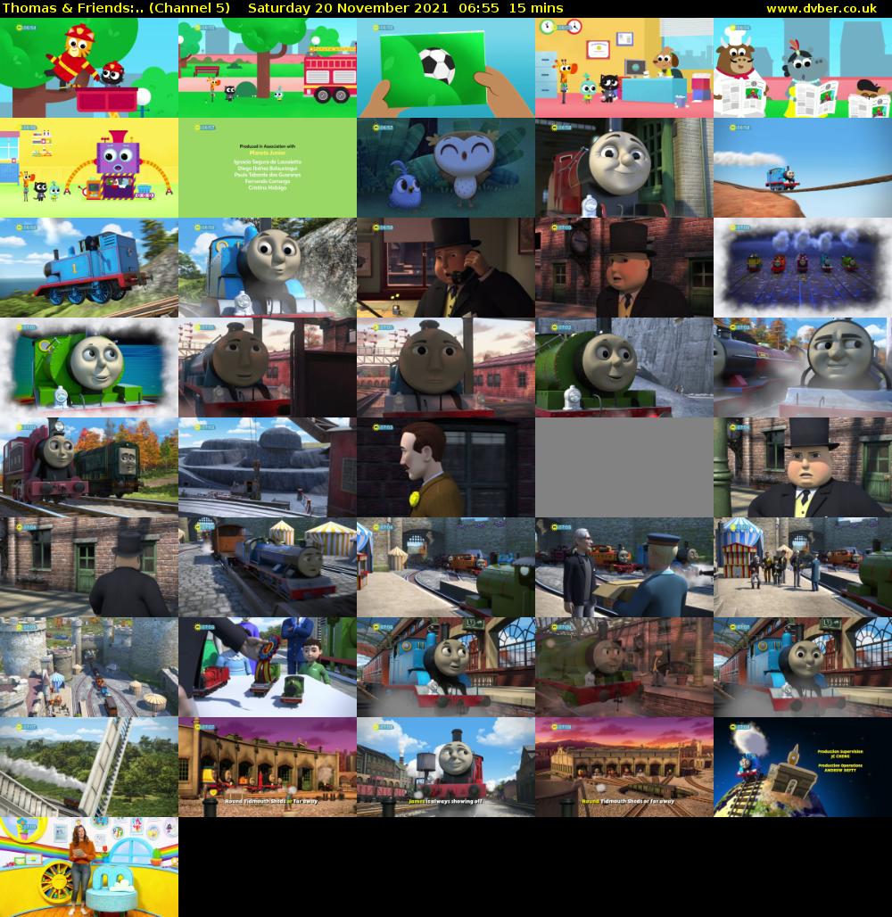 Thomas & Friends:.. (Channel 5) Saturday 20 November 2021 06:55 - 07:10