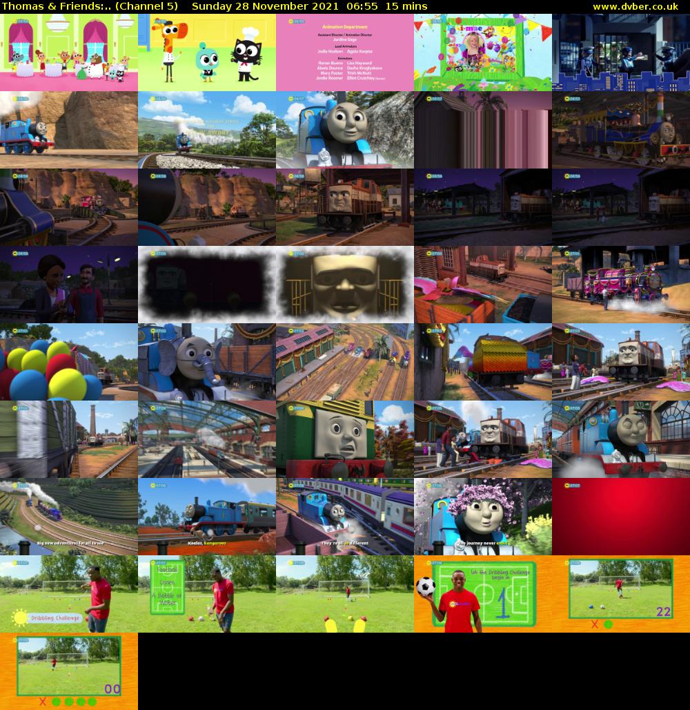 Thomas & Friends:.. (Channel 5) Sunday 28 November 2021 06:55 - 07:10