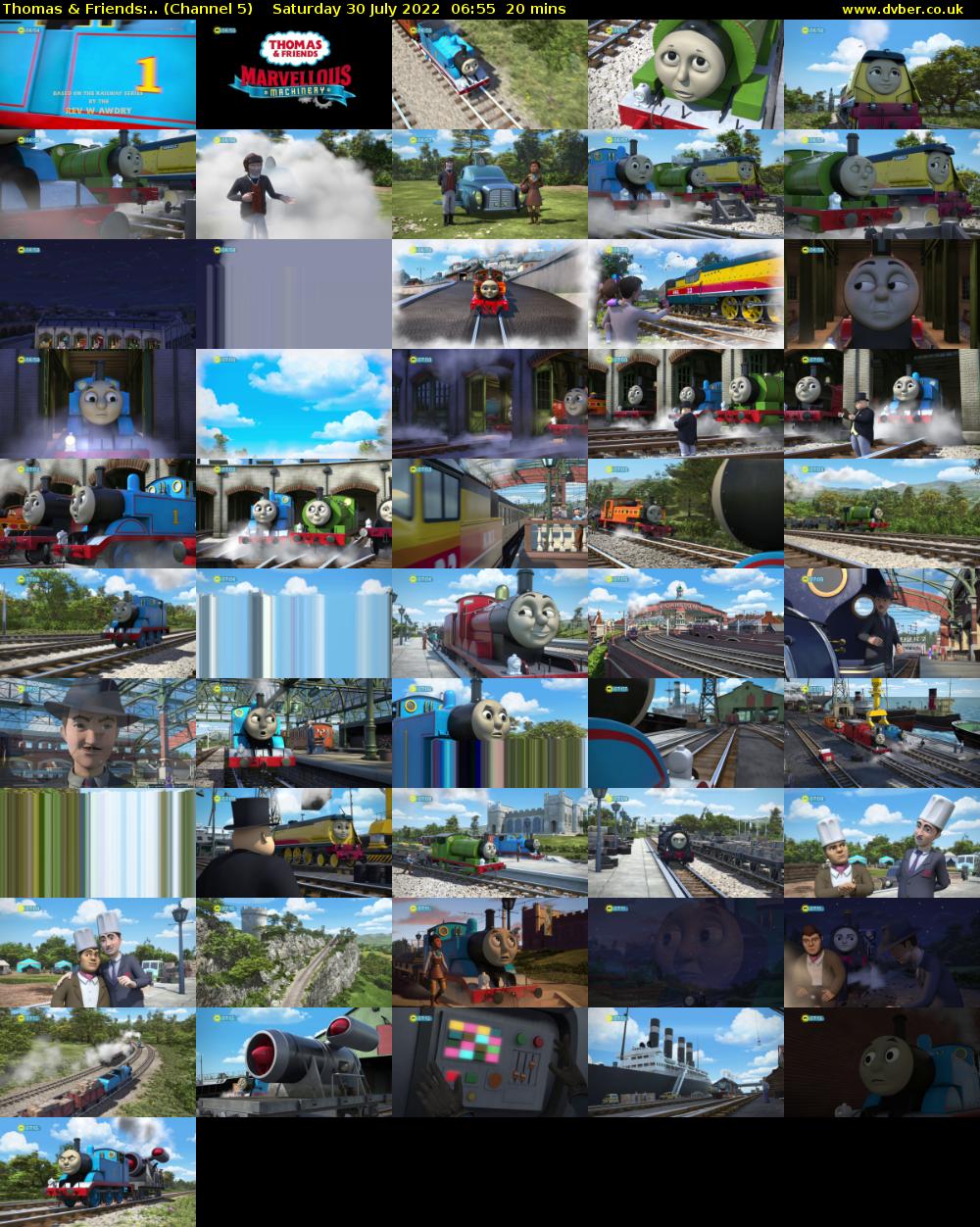 Thomas & Friends:.. (Channel 5) Saturday 30 July 2022 06:55 - 07:15