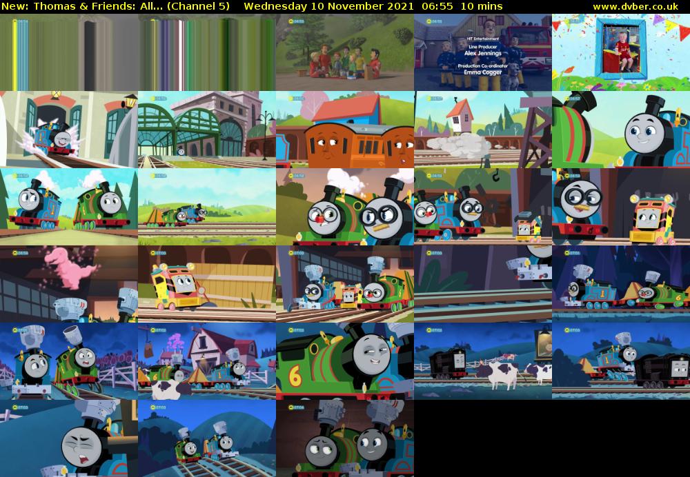 Thomas & Friends: All... (Channel 5) Wednesday 10 November 2021 06:55 - 07:05