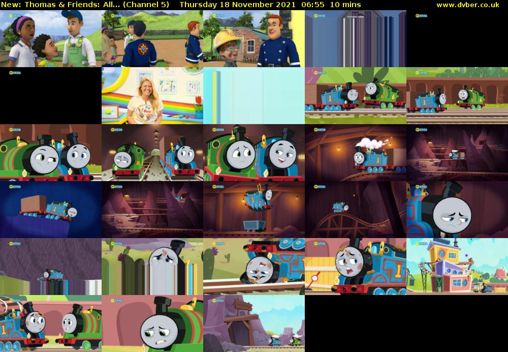 Thomas & Friends: All... (Channel 5) Thursday 18 November 2021 06:55 - 07:05