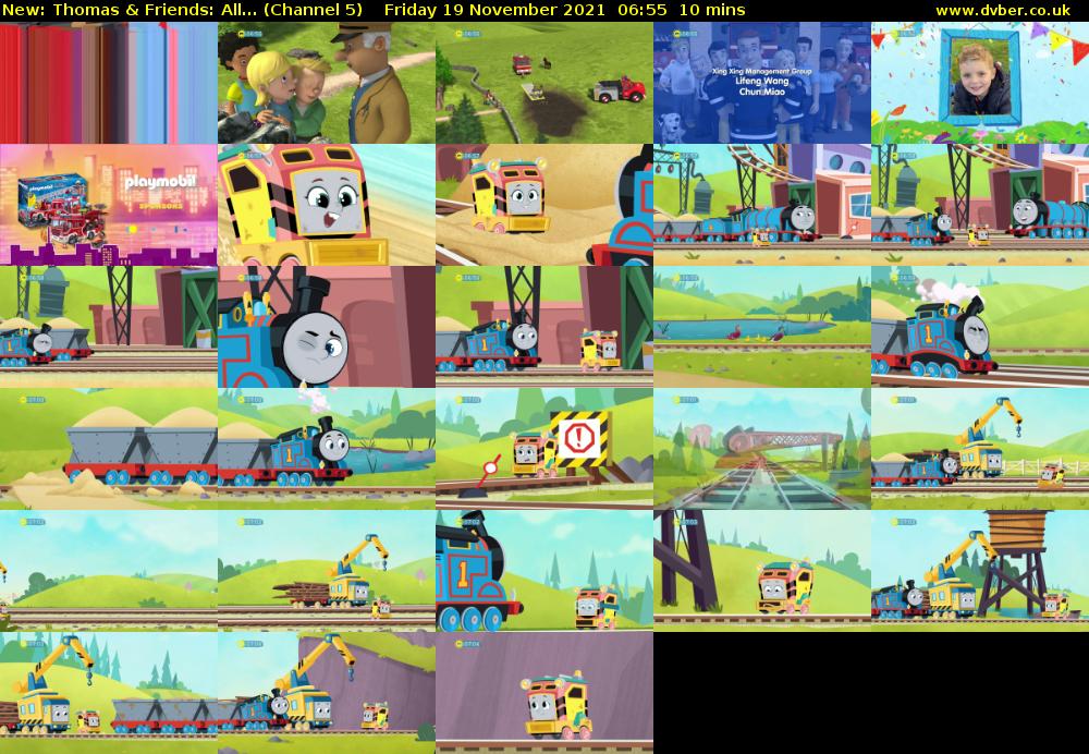 Thomas & Friends: All... (Channel 5) Friday 19 November 2021 06:55 - 07:05