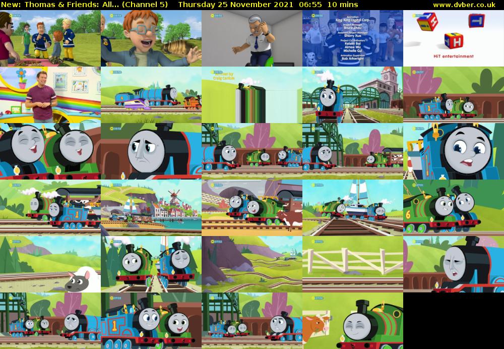Thomas & Friends: All... (Channel 5) Thursday 25 November 2021 06:55 - 07:05