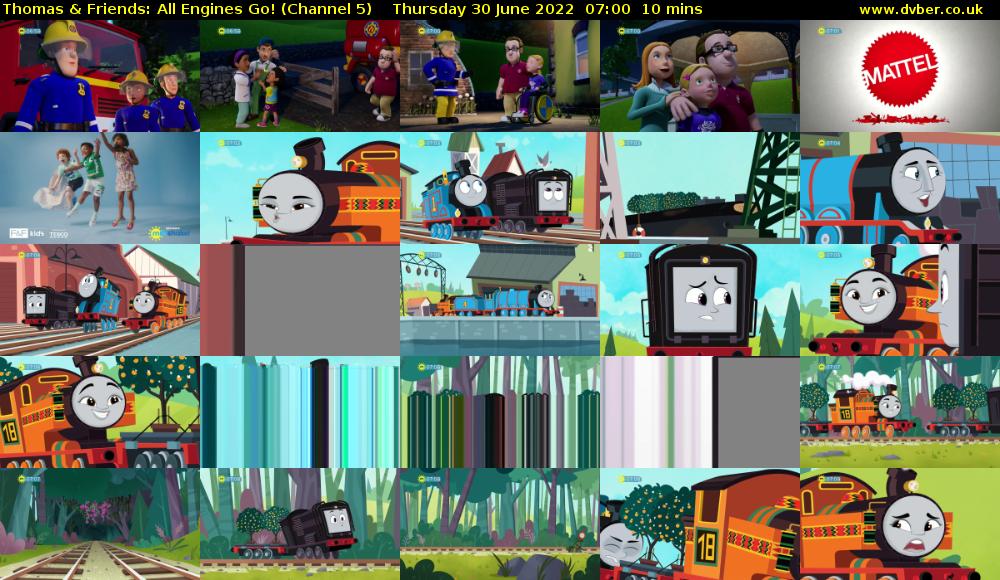 Thomas & Friends: All Engines Go! (Channel 5) Thursday 30 June 2022 07:00 - 07:10