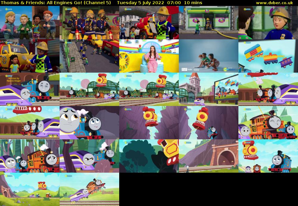 Thomas & Friends: All Engines Go! (Channel 5) Tuesday 5 July 2022 07:00 - 07:10
