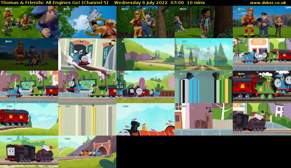 Thomas & Friends: All Engines Go! (Channel 5) Wednesday 6 July 2022 07:00 - 07:10