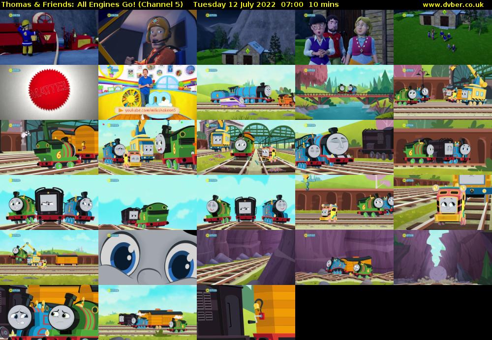 Thomas & Friends: All Engines Go! (Channel 5) Tuesday 12 July 2022 07:00 - 07:10