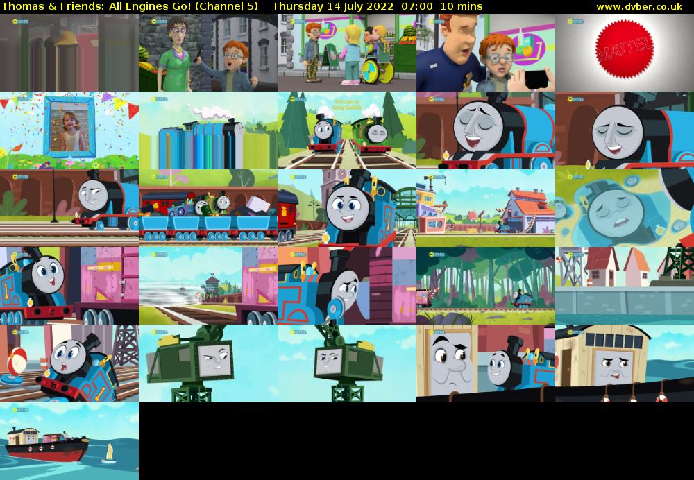 Thomas & Friends: All Engines Go! (Channel 5) Thursday 14 July 2022 07:00 - 07:10