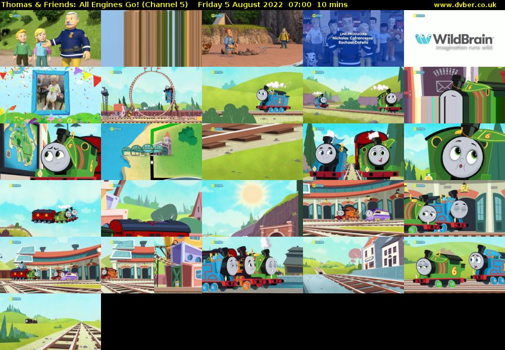 Thomas & Friends: All Engines Go! (Channel 5) Friday 5 August 2022 07:00 - 07:10