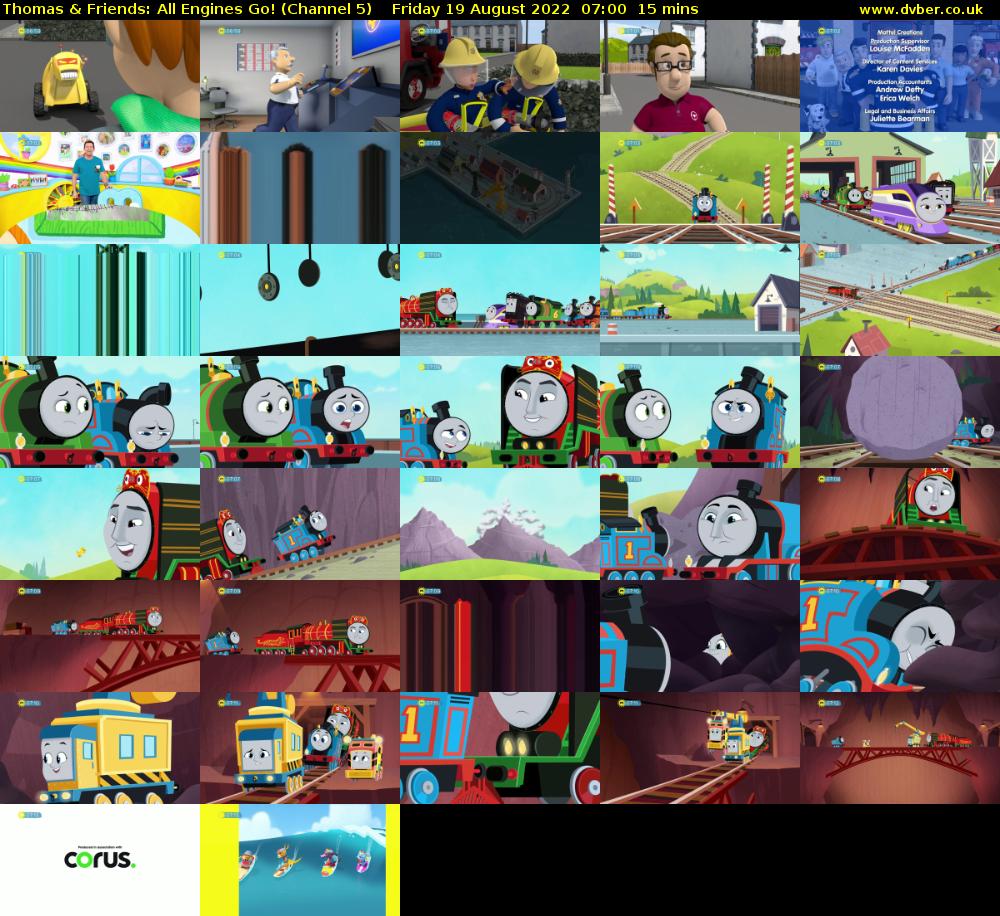 Thomas & Friends: All Engines Go! (Channel 5) Friday 19 August 2022 07:00 - 07:15