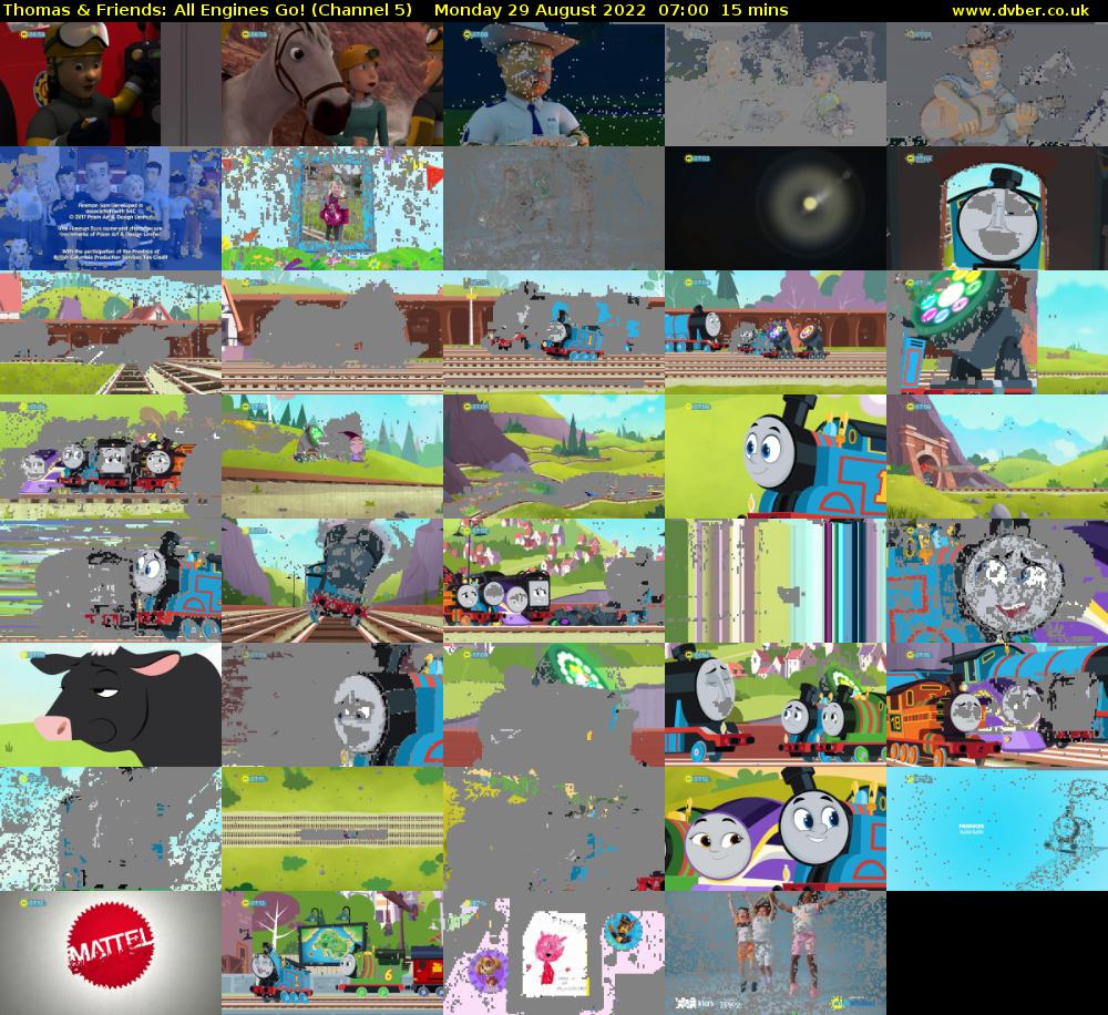 Thomas & Friends: All Engines Go! (Channel 5) Monday 29 August 2022 07:00 - 07:15