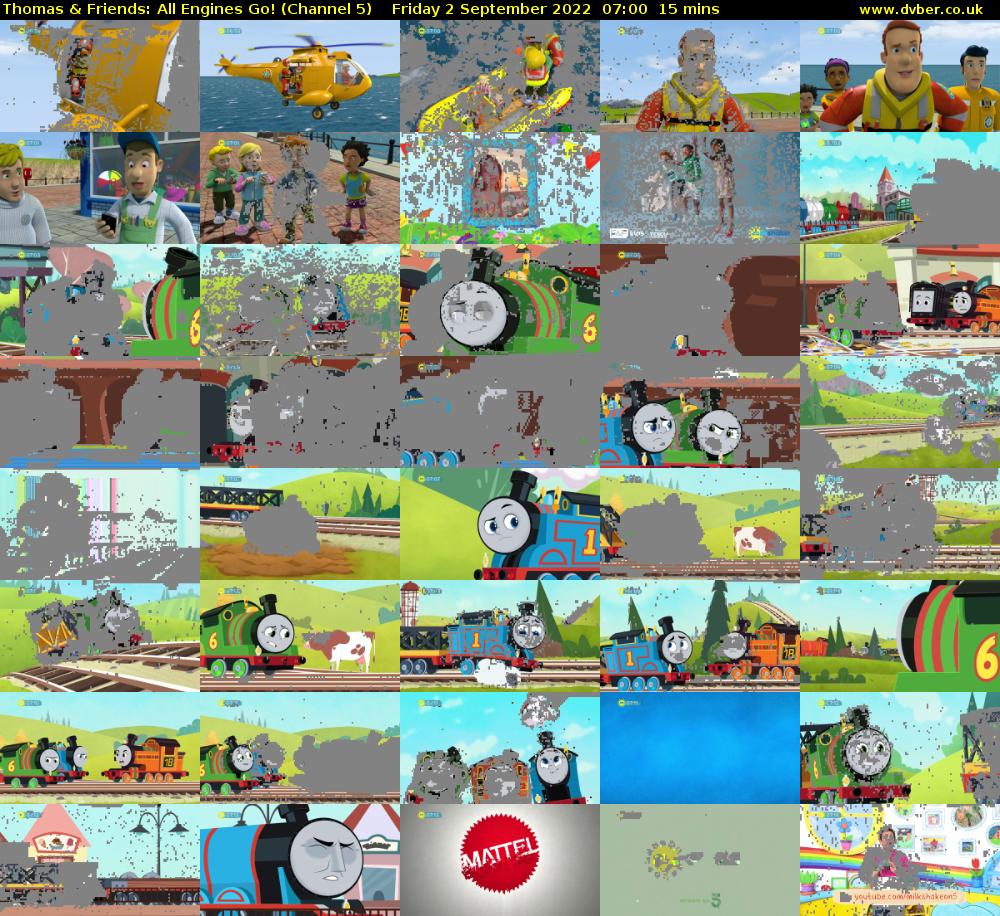 Thomas & Friends: All Engines Go! (Channel 5) Friday 2 September 2022 07:00 - 07:15