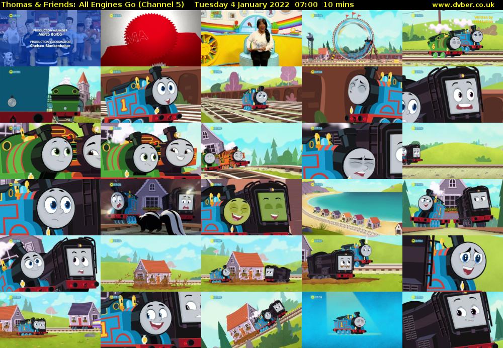 Thomas & Friends: All Engines Go (Channel 5) Tuesday 4 January 2022 07:00 - 07:10