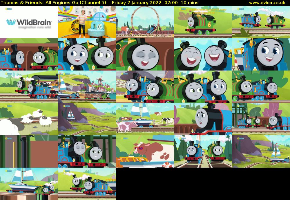 Thomas & Friends: All Engines Go (Channel 5) Friday 7 January 2022 07:00 - 07:10
