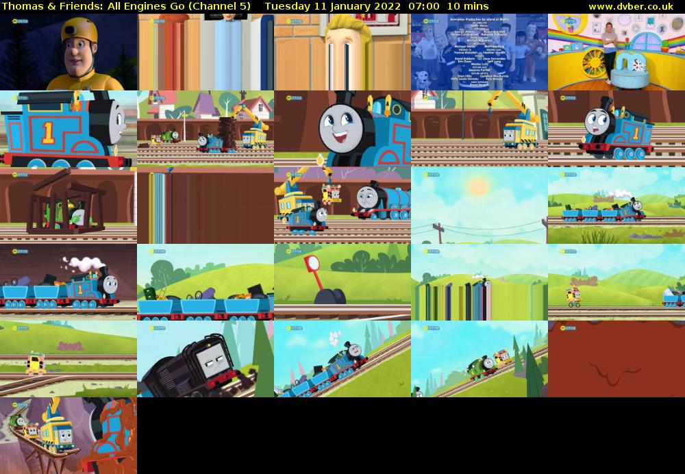 Thomas & Friends: All Engines Go (Channel 5) Tuesday 11 January 2022 07:00 - 07:10