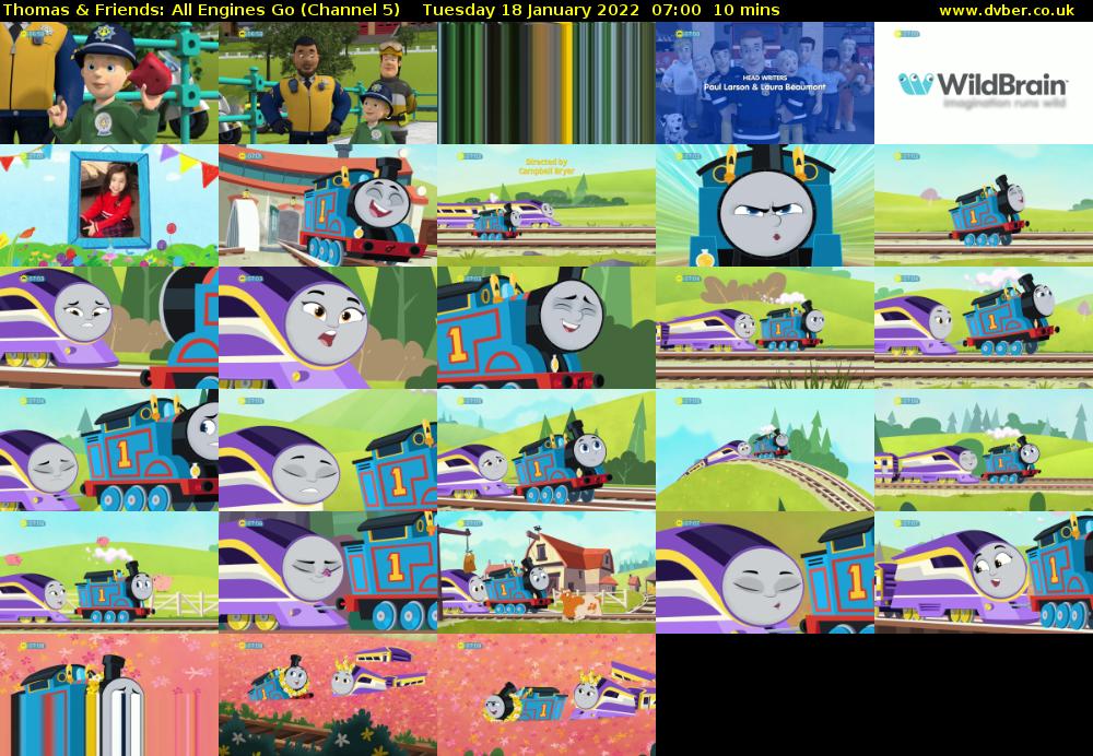 Thomas & Friends: All Engines Go (Channel 5) Tuesday 18 January 2022 07:00 - 07:10