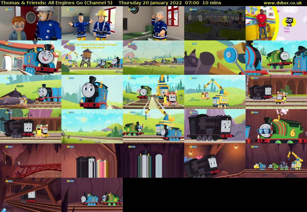 Thomas & Friends: All Engines Go (Channel 5) Thursday 20 January 2022 07:00 - 07:10