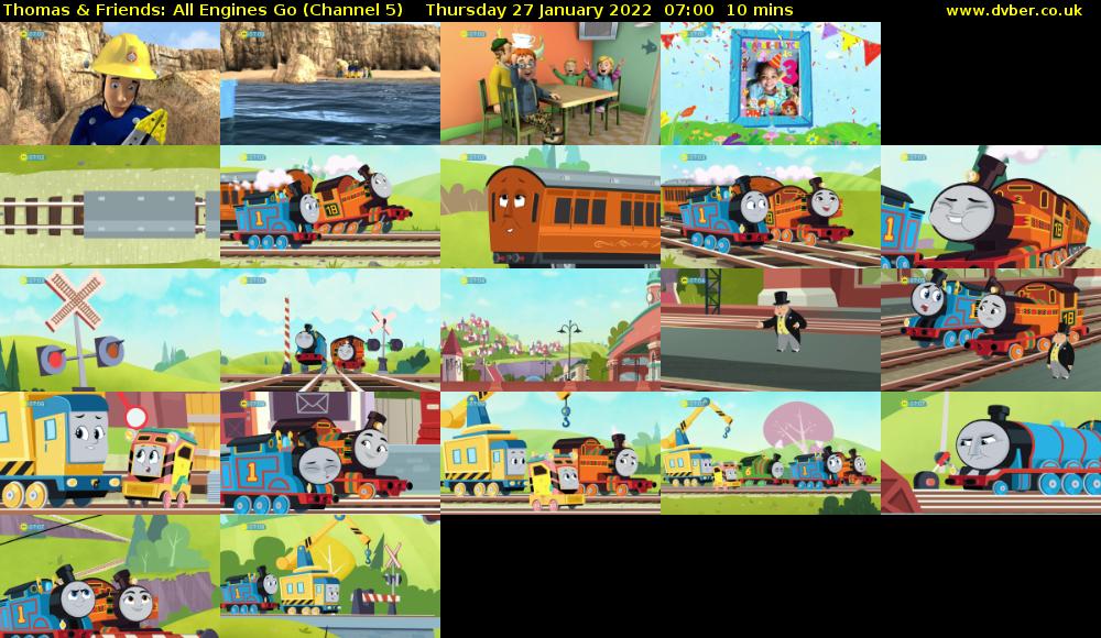 Thomas & Friends: All Engines Go (Channel 5) Thursday 27 January 2022 07:00 - 07:10