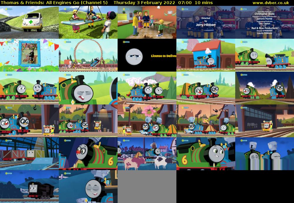 Thomas & Friends: All Engines Go (Channel 5) Thursday 3 February 2022 07:00 - 07:10