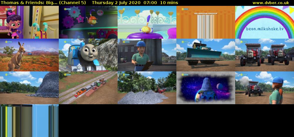 Thomas & Friends: Big... (Channel 5) Thursday 2 July 2020 07:00 - 07:10