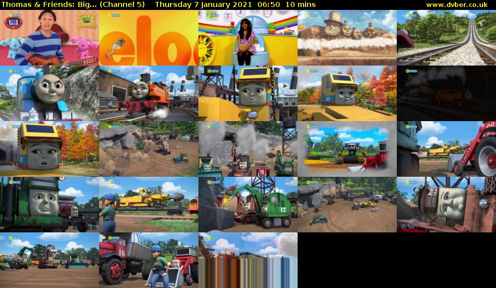 Thomas & Friends: Big... (Channel 5) Thursday 7 January 2021 06:50 - 07:00