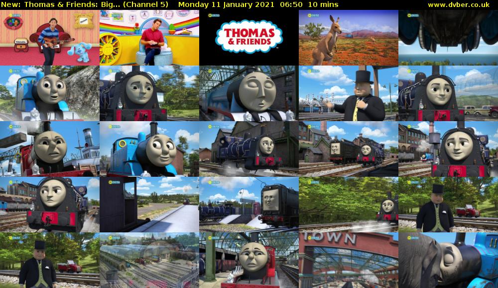Thomas & Friends: Big... (Channel 5) Monday 11 January 2021 06:50 - 07:00
