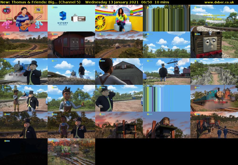 Thomas & Friends: Big... (Channel 5) Wednesday 13 January 2021 06:50 - 07:00