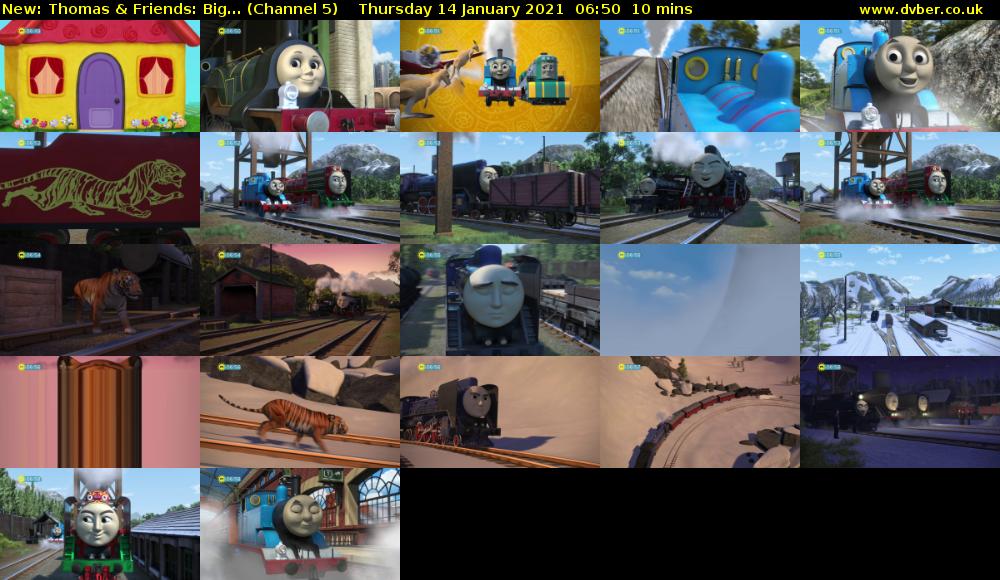 Thomas & Friends: Big... (Channel 5) Thursday 14 January 2021 06:50 - 07:00
