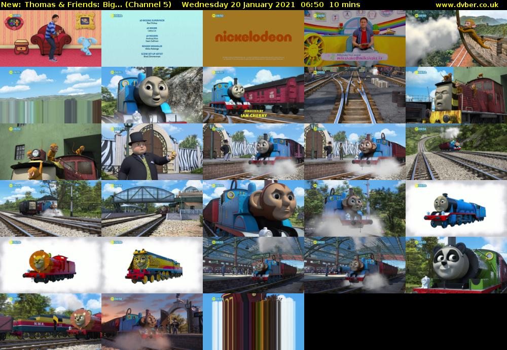 Thomas & Friends: Big... (Channel 5) Wednesday 20 January 2021 06:50 - 07:00