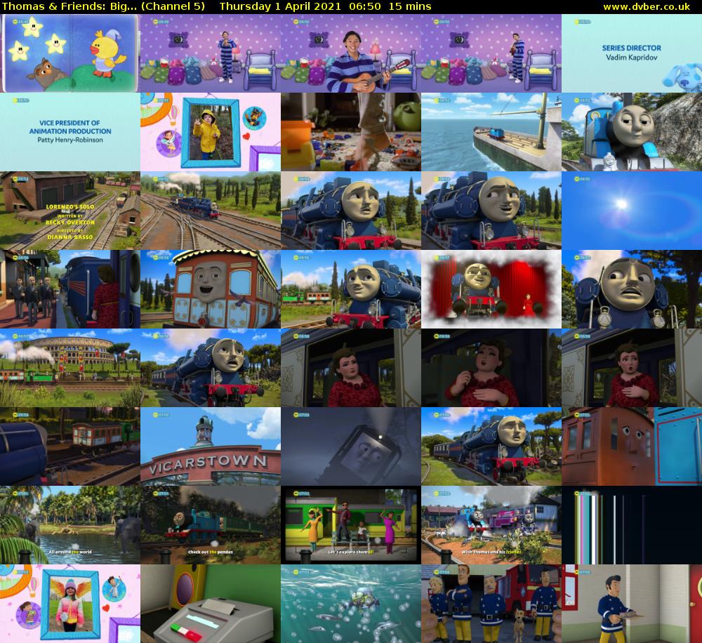 Thomas & Friends: Big... (Channel 5) Thursday 1 April 2021 06:50 - 07:05