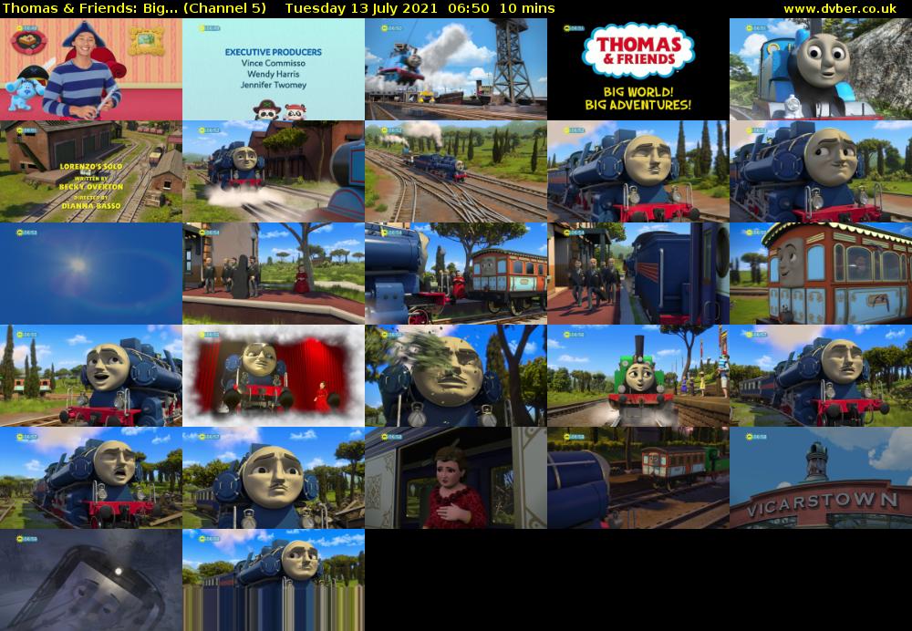 Thomas & Friends: Big... (Channel 5) Tuesday 13 July 2021 06:50 - 07:00