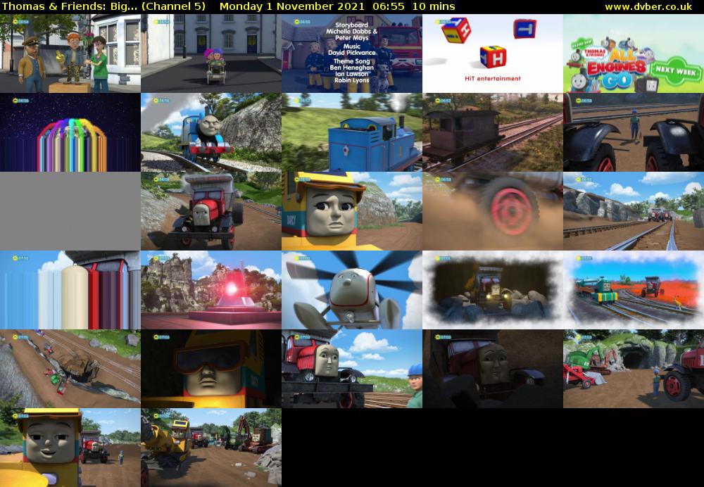 Thomas & Friends: Big... (Channel 5) Monday 1 November 2021 06:55 - 07:05