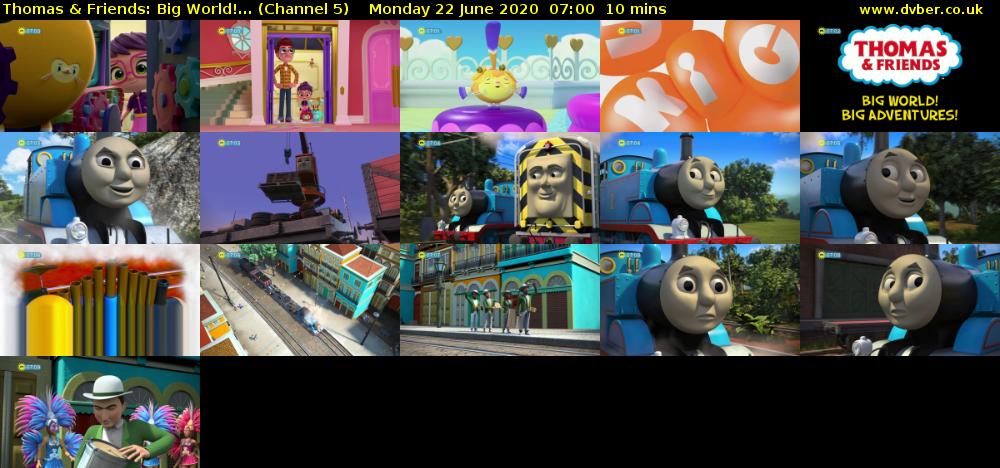 Thomas & Friends: Big World!... (Channel 5) Monday 22 June 2020 07:00 - 07:10