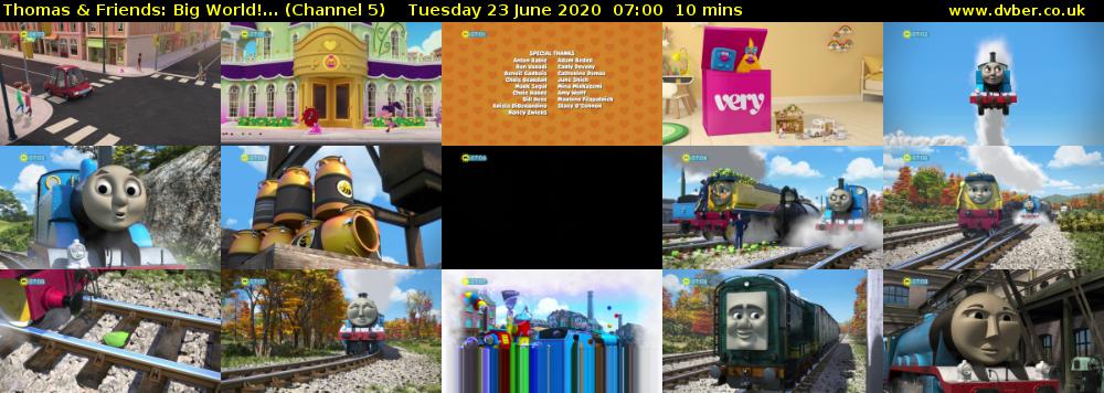 Thomas & Friends: Big World!... (Channel 5) Tuesday 23 June 2020 07:00 - 07:10